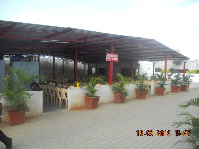 Dining block at Indian Design Exports Pvt Ltd, Bangarpet